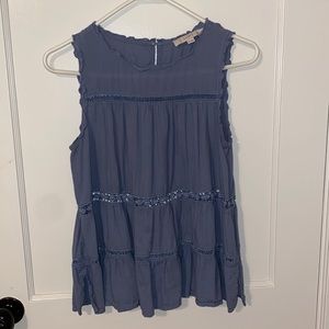 Loft Blue Cut Out Tank